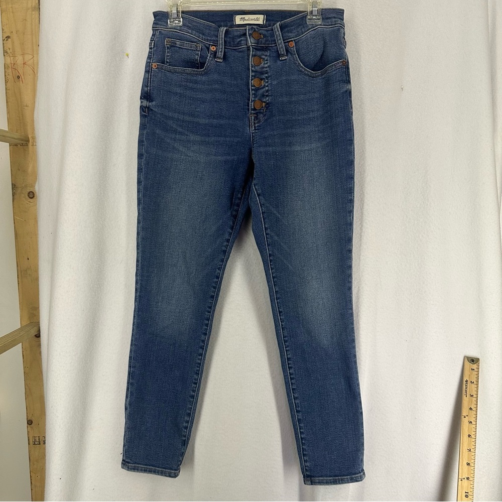 Madewell 9” Mid Rise Skinny‎ Crop Medium Wash Jeans Womens 28 Blue